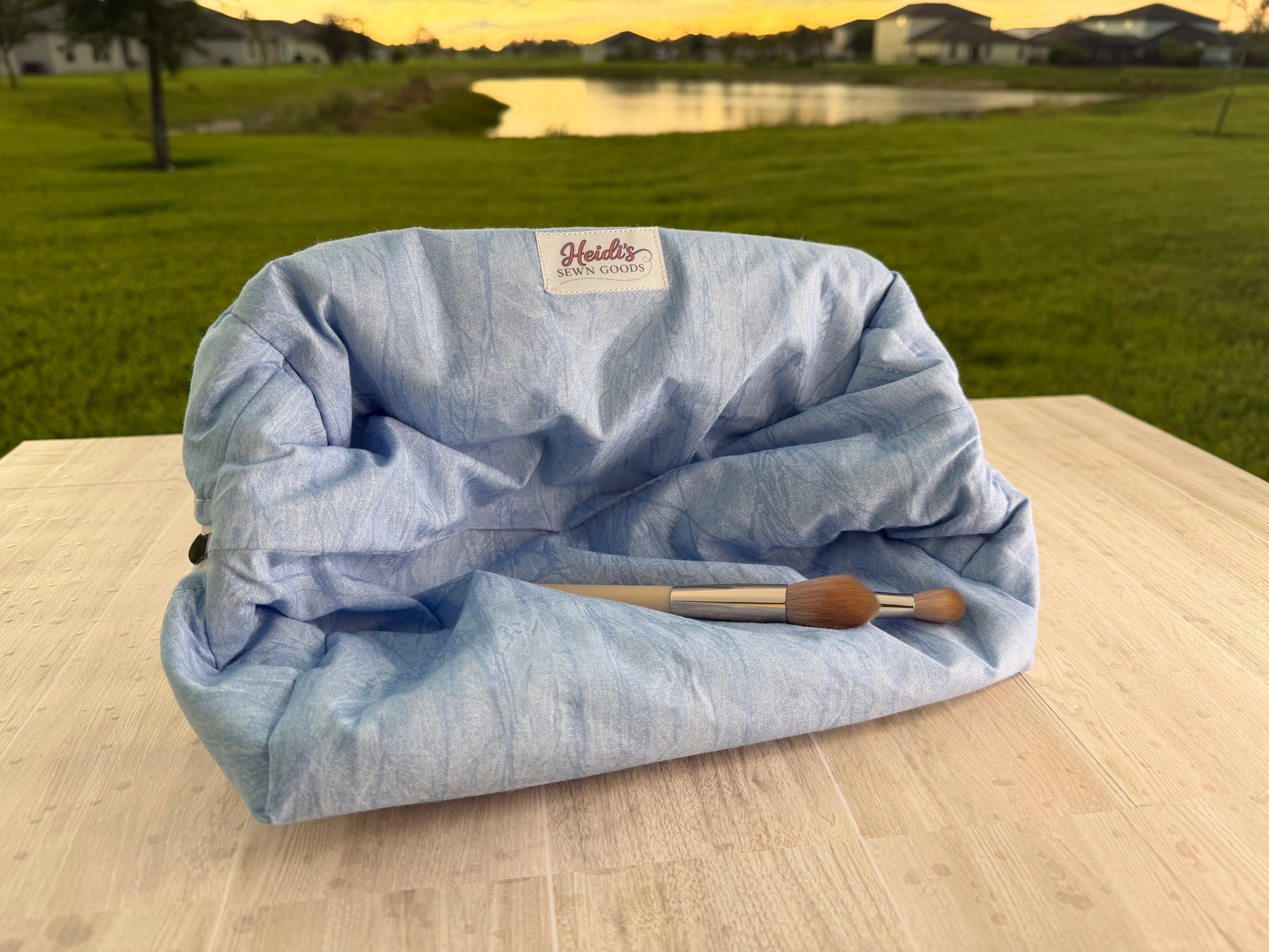 Handmade Large Makeup Bag | Heather Collection