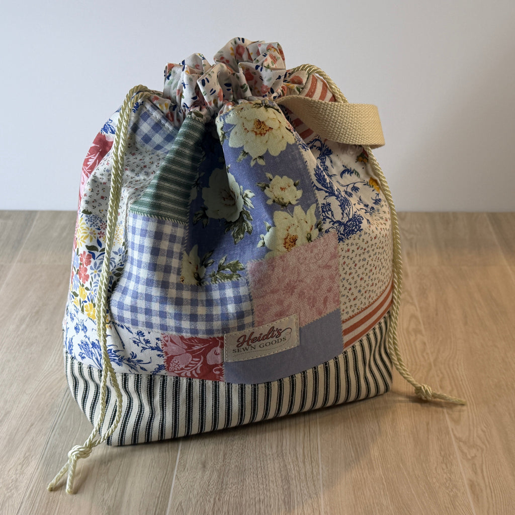 Handmade Large Project Bag | Cottage Collection