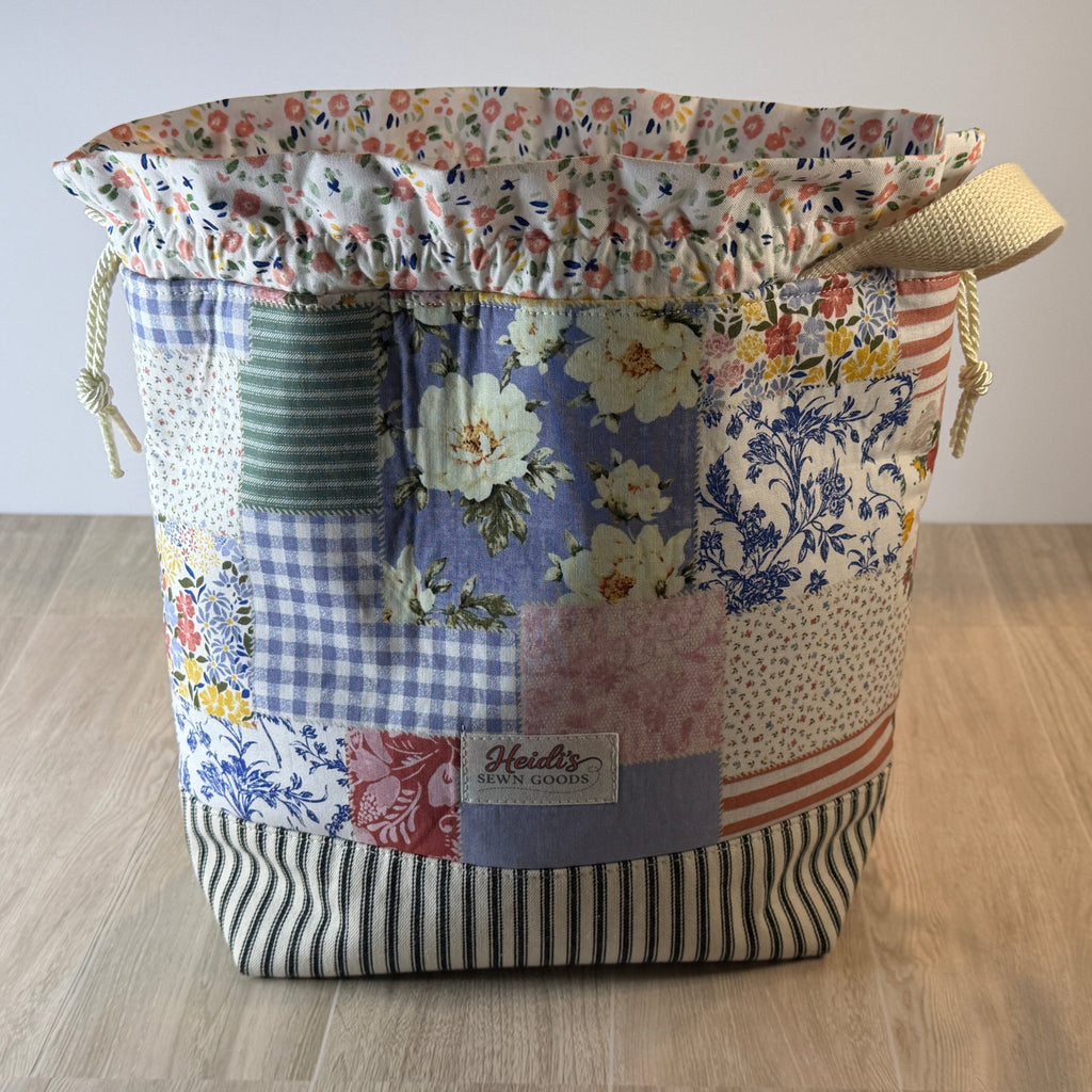 Handmade Large Project Bag | Cottage Collection