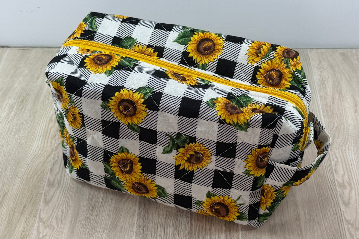 Handmade Medium Makeup Bag | Sunflower Collection