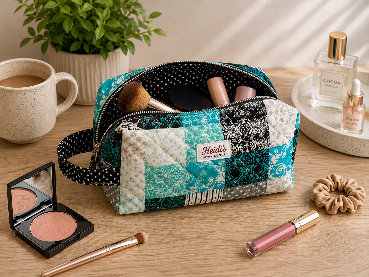 Handmade Medium Makeup Bag | Harbor Collection