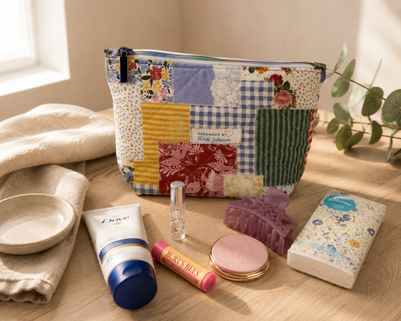 Handmade Zipper Pouch | Cottage Collection
