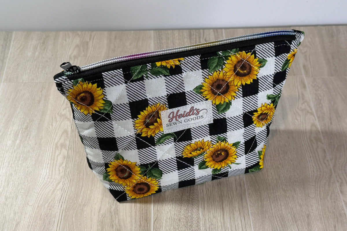 Handmade Zipper Pouch | Sunflower Collection
