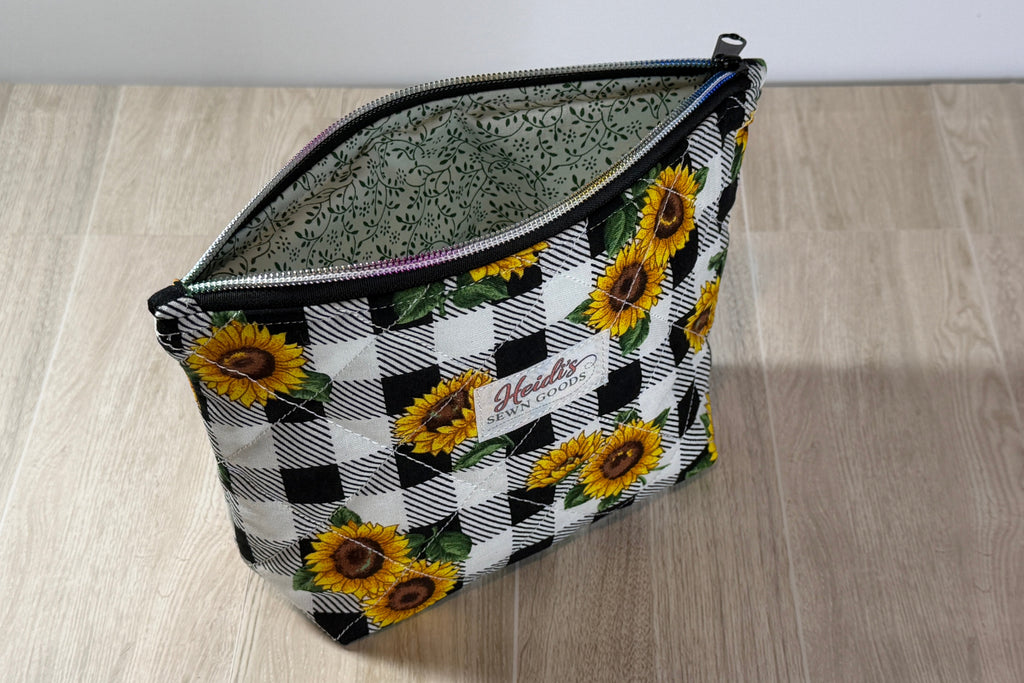 Handmade Zipper Pouch | Sunflower Collection